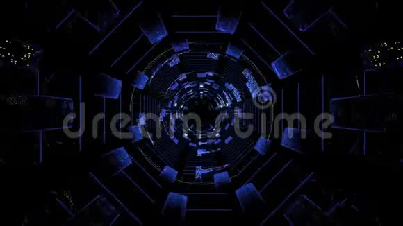 绕着科幻宇宙哈德隧道无限科技科幻隧道视频的预览图