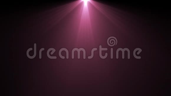 侧面闪烁的粉红色星星太阳灯光光学镜头闪光动画艺术背景新品质自然视频的预览图