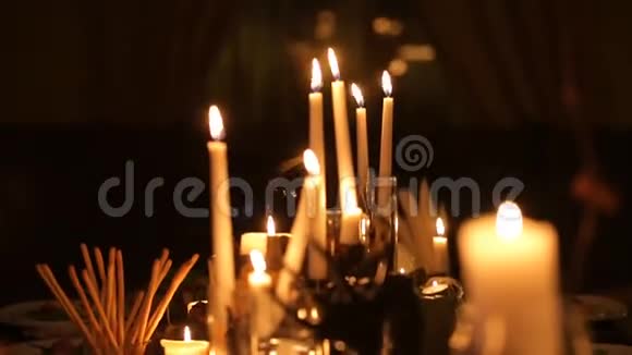 万圣节的节日蜡烛视频的预览图