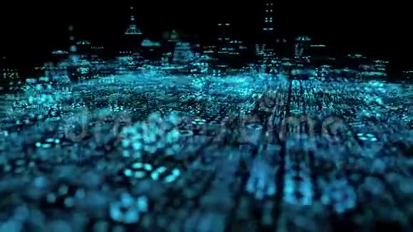 数字城市三维技术概念三维动画视频的预览图