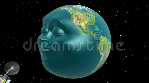 拟人地球背景虚构卫星视频的预览图