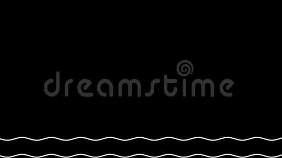 白色波浪线在黑色背景上向上移动视频的预览图