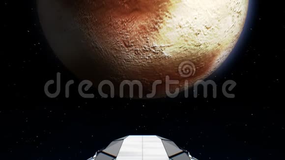 科幻巨飞船正接近冥王星视频的预览图