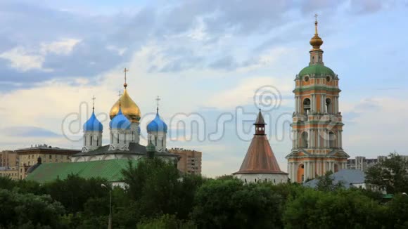 俄罗斯莫斯科的普通东正教教堂视频的预览图