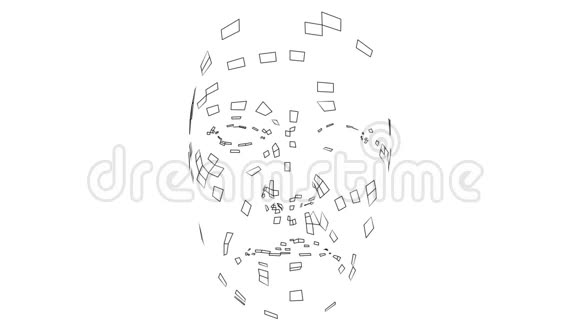 数字线条创造脸型数字概念视频的预览图