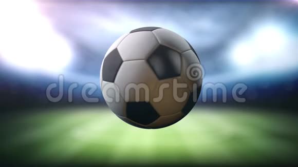 足球旋转循环足球广播动画适合您的体育节目亮点广告视频视频的预览图