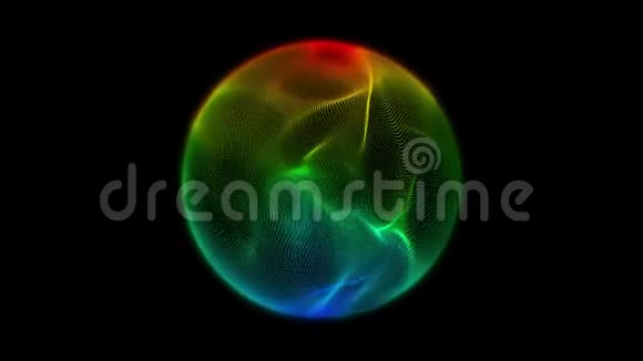 五颜六色的充满活力的球抽象循环的多彩分形圆多彩的抽象背景五颜六色的模糊灯光彩色薄纱视频的预览图