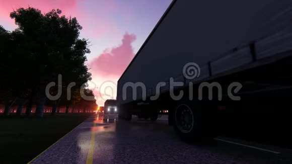 货物由大型卡车运送视频的预览图