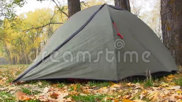 秋林露营帐篷视频的预览图