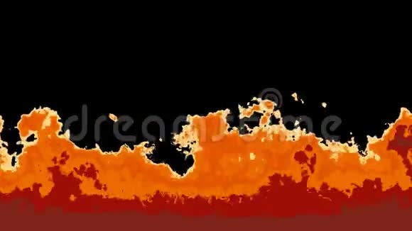 阿尔法海峡的火焰墙卡通风格视频的预览图