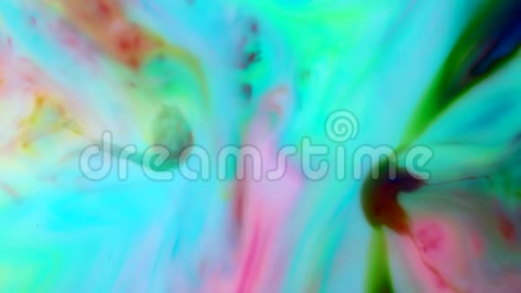 全高清抽象背景液体油墨混合爆裂旋流流体视频的预览图
