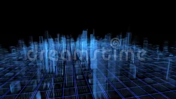 数字城市三维技术概念三维动画视频的预览图