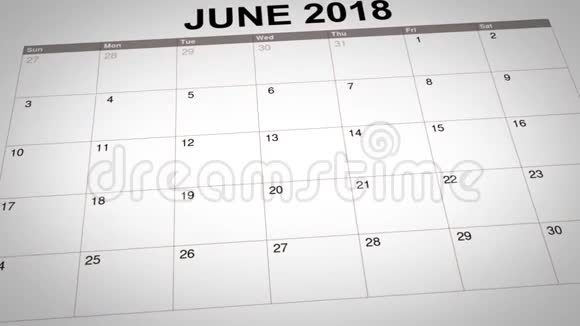 日历上标明的暑假日期视频的预览图