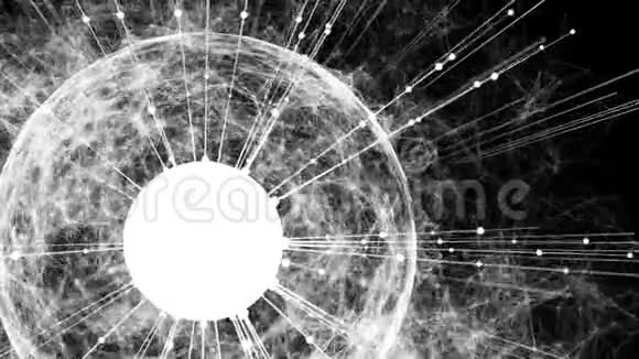 球面形状中的抽象白网络视频的预览图