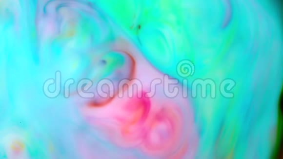 全高清抽象背景液体油墨混合爆裂旋流流体视频的预览图