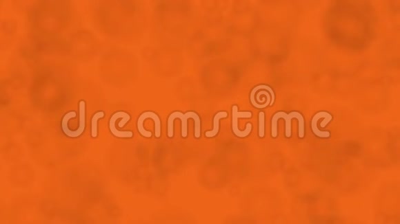 橙色移动气泡的抽象背景在事后制作视频的预览图