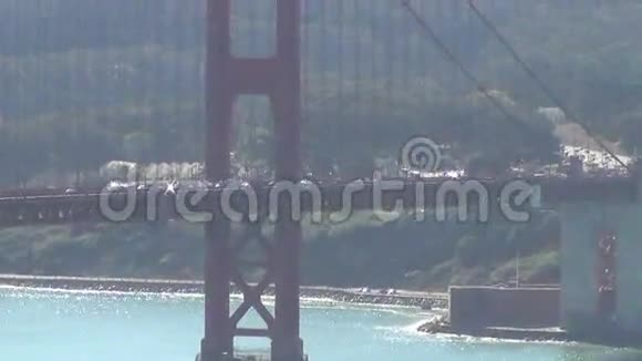 正午烈日下的金门大桥视频的预览图