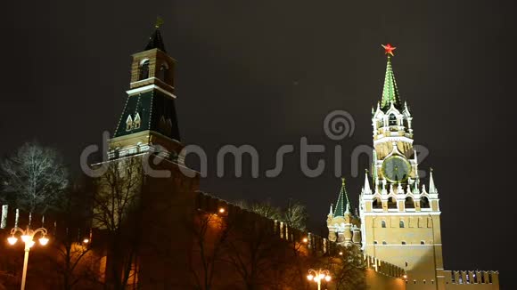 俄罗斯莫斯科红场克里姆林宫俄罗斯心脏赤明钟斯巴达塔视频的预览图