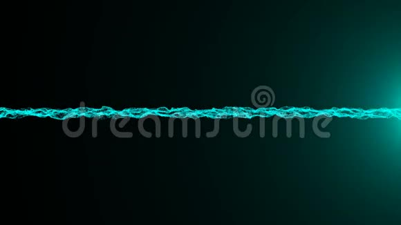闪闪发光的耀斑的闪光颗粒的波浪表面计算机动画背景视频的预览图