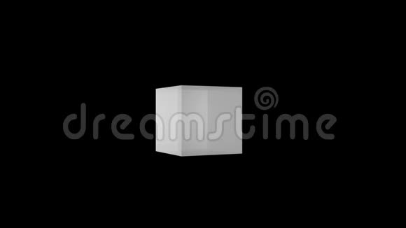 立方体在黑色背景上旋转动画视频的预览图