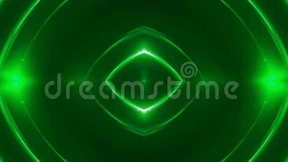 抽象绿色分形灯三维渲染背景计算机生成视频的预览图