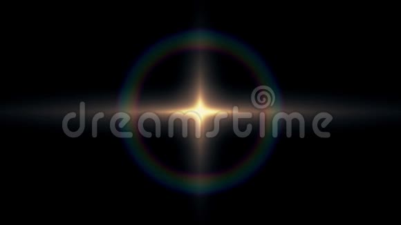 孤日金星闪烁彩虹光晕灯光光学镜头闪耀闪亮动画艺术背景新品质视频的预览图