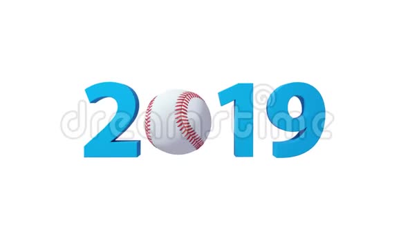棒球2019年白色背景设计背景视频的预览图