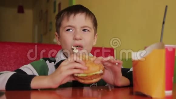 吃汉堡的男孩视频的预览图