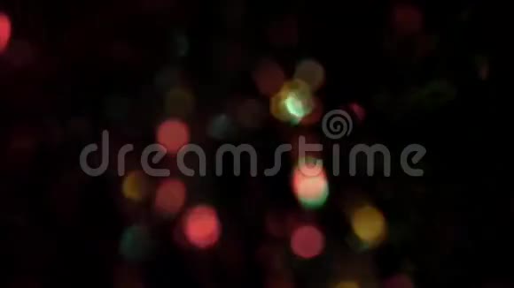抽象圣诞背景与闪烁的灯视频的预览图