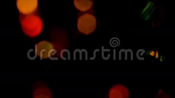 抽象圣诞背景与闪烁的灯视频的预览图