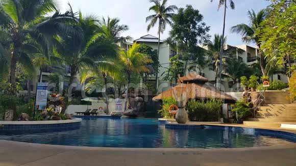 热带酒店度假泳池豪华假日视频的预览图