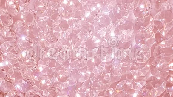 粉红色的钻石闪闪发光的莱茵石视频的预览图