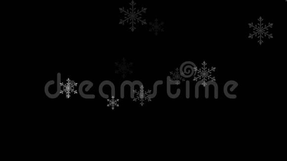 雪花飞舞冬天的雪背景浪漫的圣诞粒子背景视频的预览图