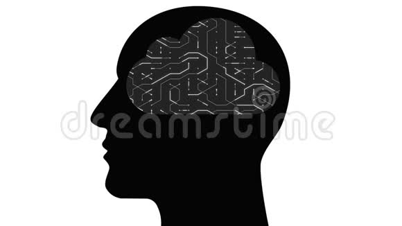 脑头连接数字线路人工智能云计算视频的预览图