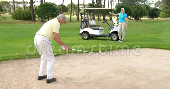高尔夫球员一起打球视频的预览图