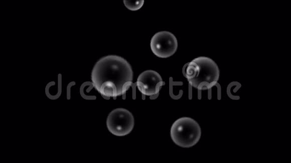 气泡滴在水下沸腾喷泉水液体颗粒视频的预览图