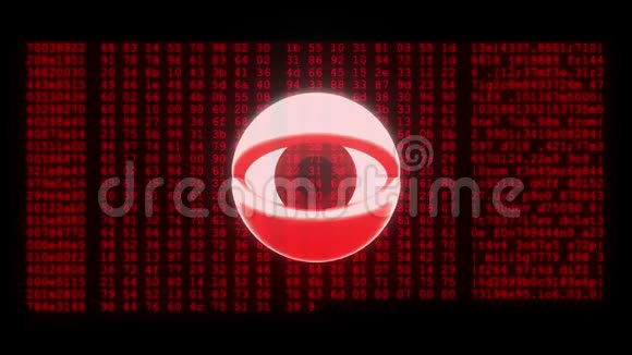 间谍黑客用加密的快速长时间滚动编程安全黑客代码数据流显示视频的预览图