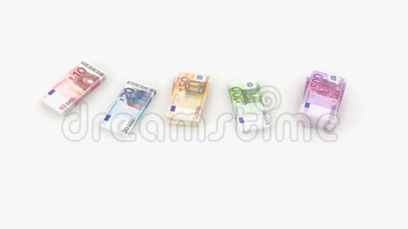 欧元捆绑钞票视频的预览图