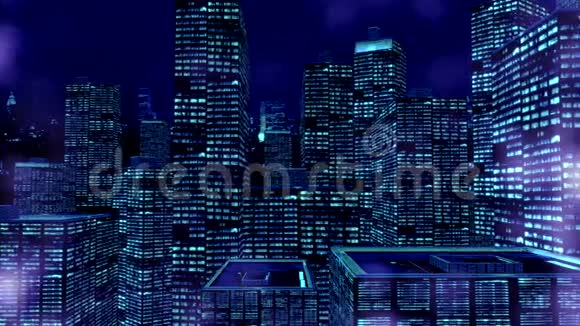卡通城市之夜视频的预览图