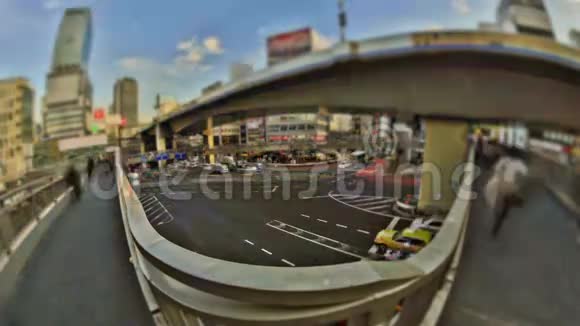 城市行人交通时间流逝东京HDR视频的预览图