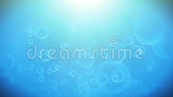 蓝色水泡背景视频的预览图