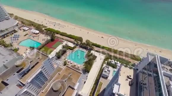 空中蒙特卡洛迈阿密海滩视频的预览图