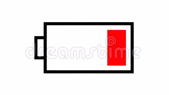 电池在充电镜头在白色上充电电池录像片段视频的预览图