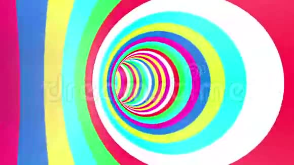 彩色隧道旋转回路视频的预览图