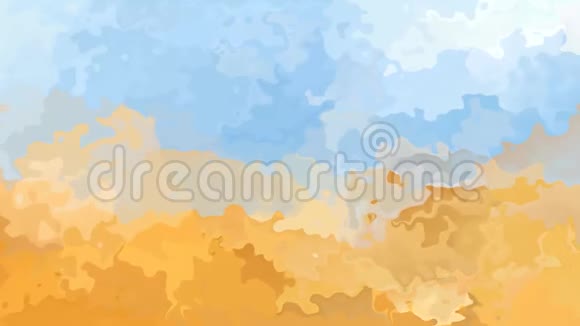 抽象动画彩色背景无缝环视频蓝天米色沙漠沙色视频的预览图