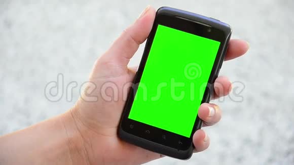 智能手机触摸屏绿色屏幕视频的预览图