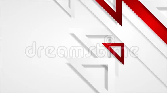 红色和灰色三角形抽象几何视频动画视频的预览图