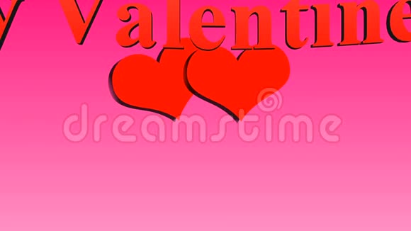 情人节快乐粉红色背景的心视频的预览图