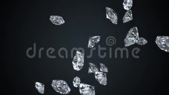 很多钻石掉下来了循环动画视频的预览图