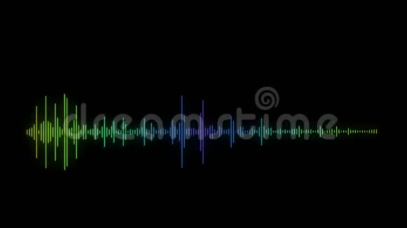 4K音乐节奏灰度音频均衡器音频频谱辉光模拟用于音乐和计算机计算视频的预览图